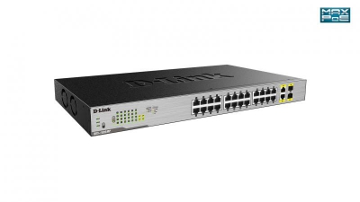 24-Port Gigabit PoE Switch with 2 x 100