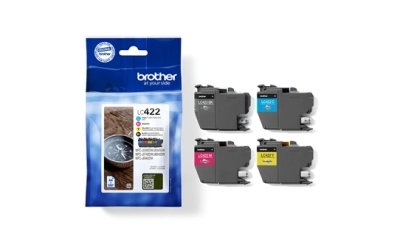 Brother LC422VALDR inktcartridge 4 stuk(s) Origineel Normaal rendement Zwart, Cyaan, Magenta, Geel