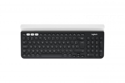 Logitech K780 toetsenbord RF-draadloos + Bluetooth AZERTY Belgisch Zwart, Wit