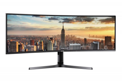 Samsung CJ890 C43J890DKU 110,2 cm (43.4\") 3840 x 1200 Pixels LED Blauw, Grijs