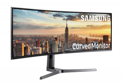 Samsung CJ890 C43J890DKU 110,2 cm (43.4\") 3840 x 1200 Pixels LED Blauw, Grijs