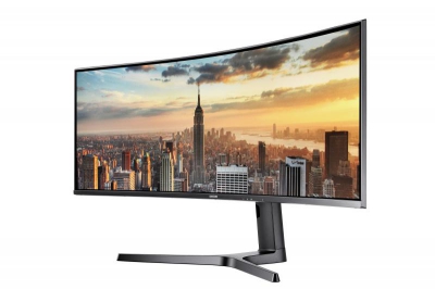 Samsung CJ890 C43J890DKU 110,2 cm (43.4\") 3840 x 1200 Pixels LED Blauw, Grijs