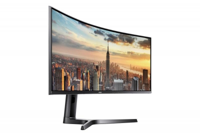 Samsung CJ890 C43J890DKU 110,2 cm (43.4\") 3840 x 1200 Pixels LED Blauw, Grijs