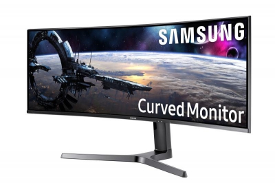 Samsung CJ890 C43J890DKU 110,2 cm (43.4\") 3840 x 1200 Pixels LED Blauw, Grijs