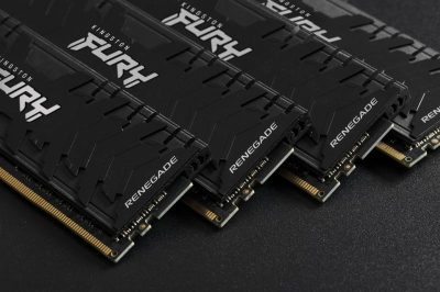 Kingston Technology FURY 128GB 3200MT/s DDR4 CL16 DIMM (set van 4) Renegade Zwart