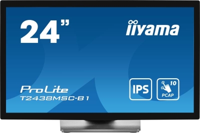 iiyama ProLite computer monitor 60,5 cm (23.8\") 1920 x 1080 Pixels Full HD LED Touchscreen Zwart