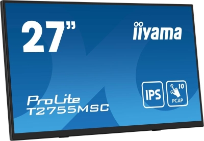 iiyama ProLite T2755MSC-B1 computer monitor 68,6 cm (27\") 1920 x 1080 Pixels Full HD LED Touchscreen Tafelblad Zwart