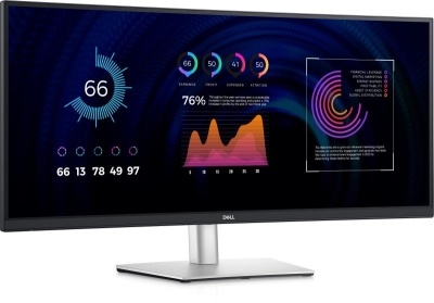 DELL P Series P3424WE computer monitor 86,7 cm (34.1\") 3440 x 1440 Pixels 4K Ultra HD LCD Zwart