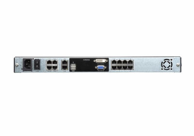 Aten 8-poorts Cat 5 Dual Rail LCD KVM over IP-switch, 1 lokale/1 externe gebruikerstoegang