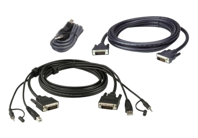 Aten 3M USB DVI-D Dubbelvoudige Link Dubbel Beeldscherm Veilige KVM Kabelpakket