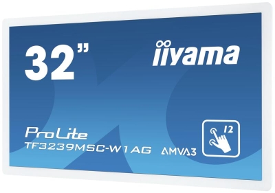 iiyama ProLite TF3239MSC-W1AG computer monitor 80 cm (31.5\") 1920 x 1080 Pixels Full HD LED Touchscreen Multi-gebruiker Wit