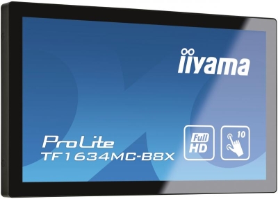 iiyama ProLite TF1634MC-B8X touch screen-monitor 39,6 cm (15.6\") 1920 x 1080 Pixels Multi-touch Multi-gebruiker Zwart