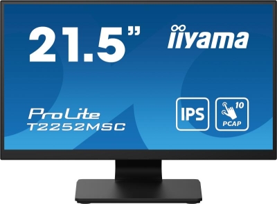 iiyama ProLite T2252MSC-B2 computer monitor 54,6 cm (21.5\") 1920 x 1080 Pixels Full HD LCD Touchscreen Zwart