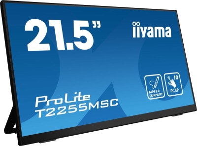 iiyama ProLite T2255MSC-B1 computer monitor 54,6 cm (21.5\") 1920 x 1080 Pixels Full HD LCD Touchscreen Zwart