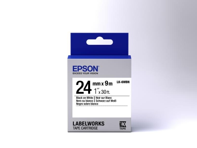 Epson Standard Tape - LK-6WBN Std Blk/Wht 24/9